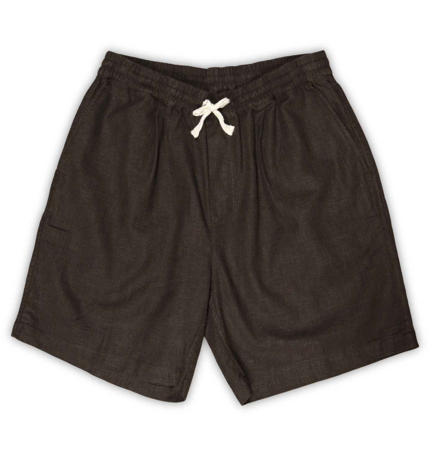 DRAWSTRING LINEN SHORTS