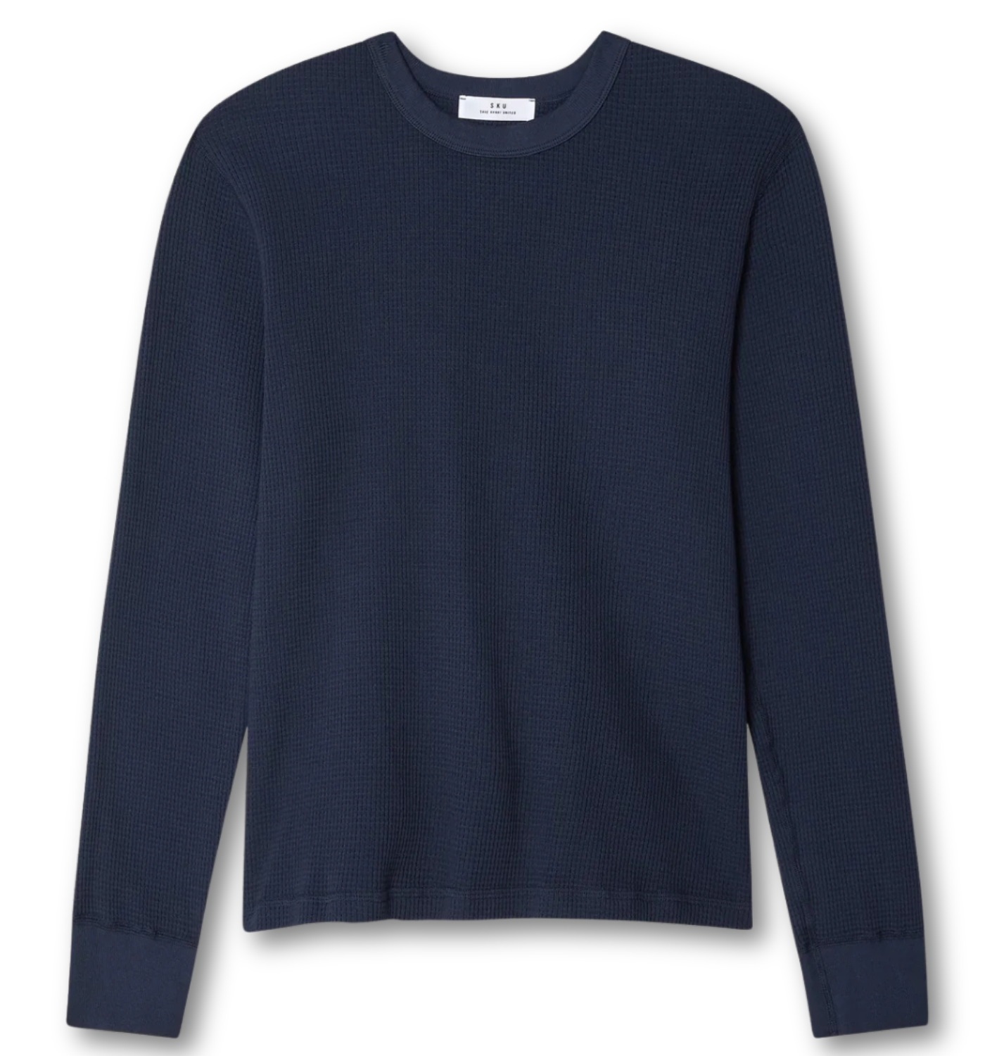 LONG SLEEVE CREW WAFFLE T-SHIRT