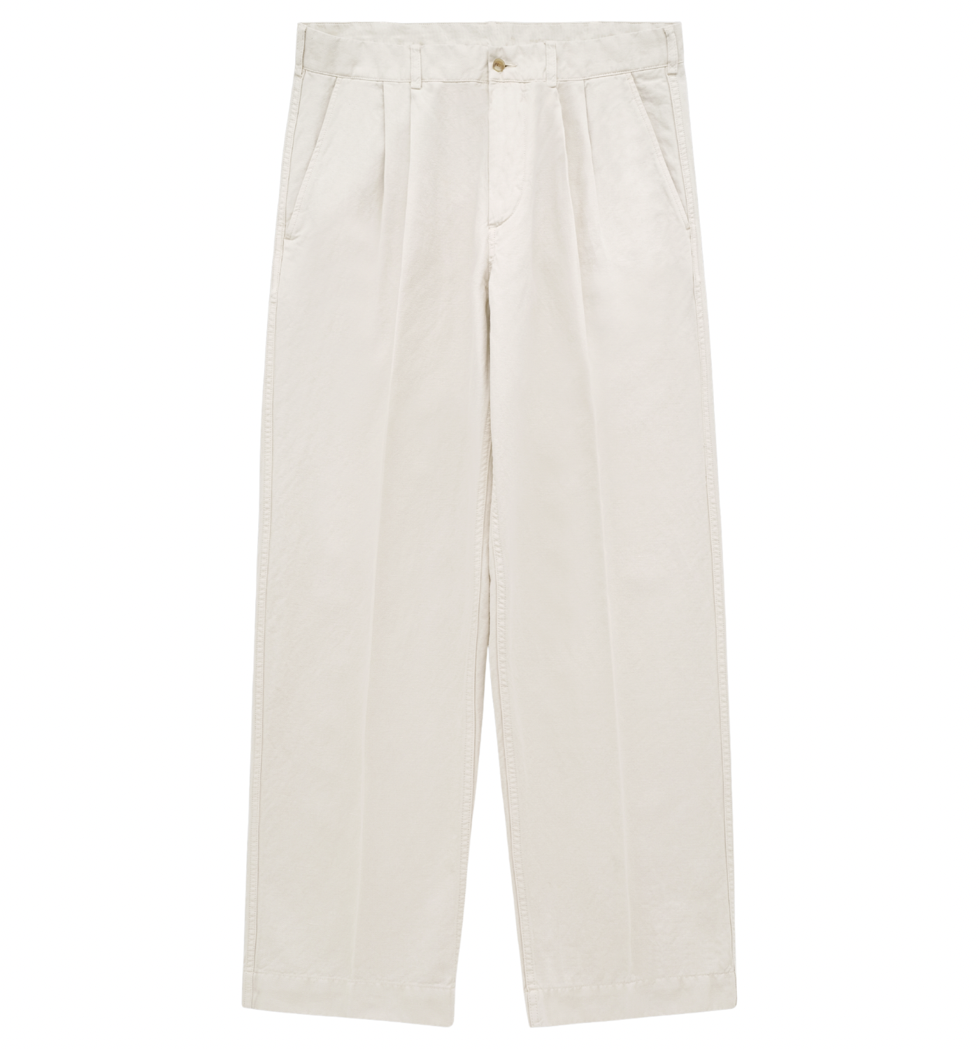 CANAL PLEATED COTTON LINEN PANT