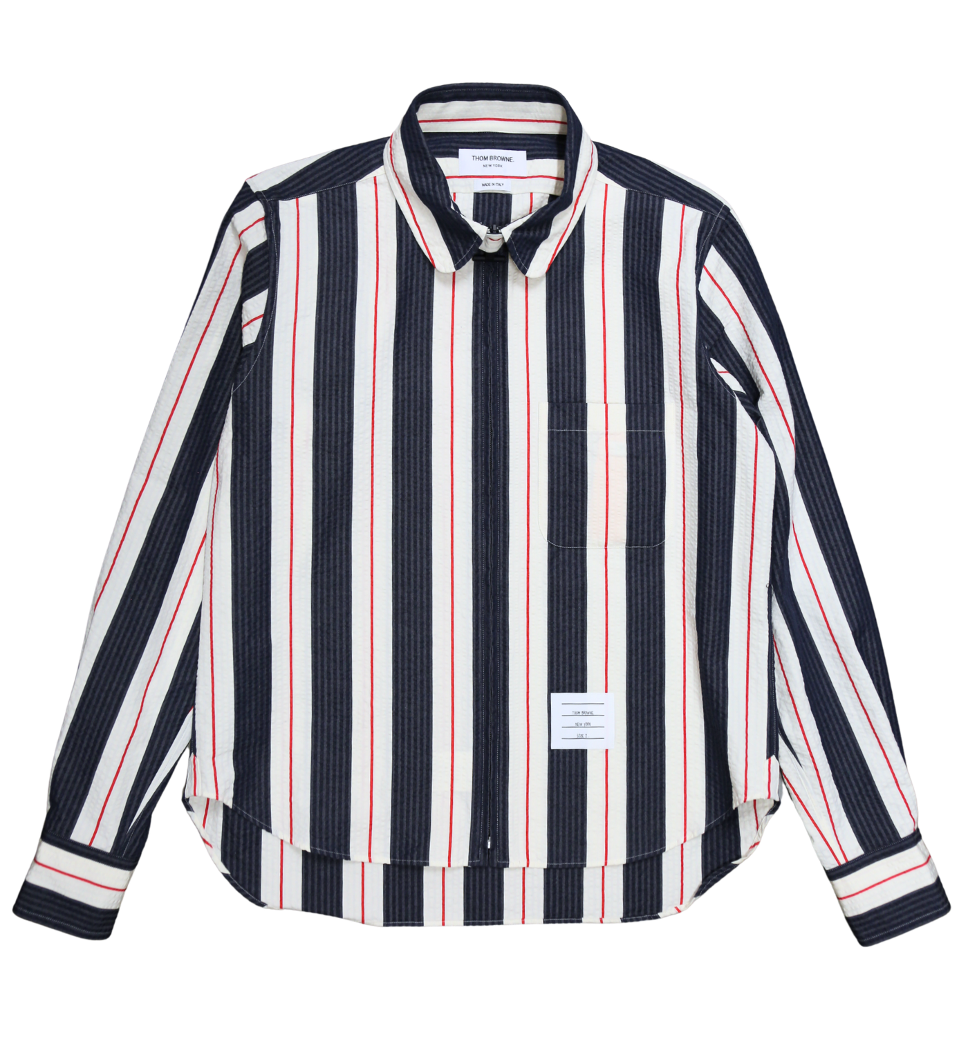 STRIPE SEERSUCKER ZIP JACKET