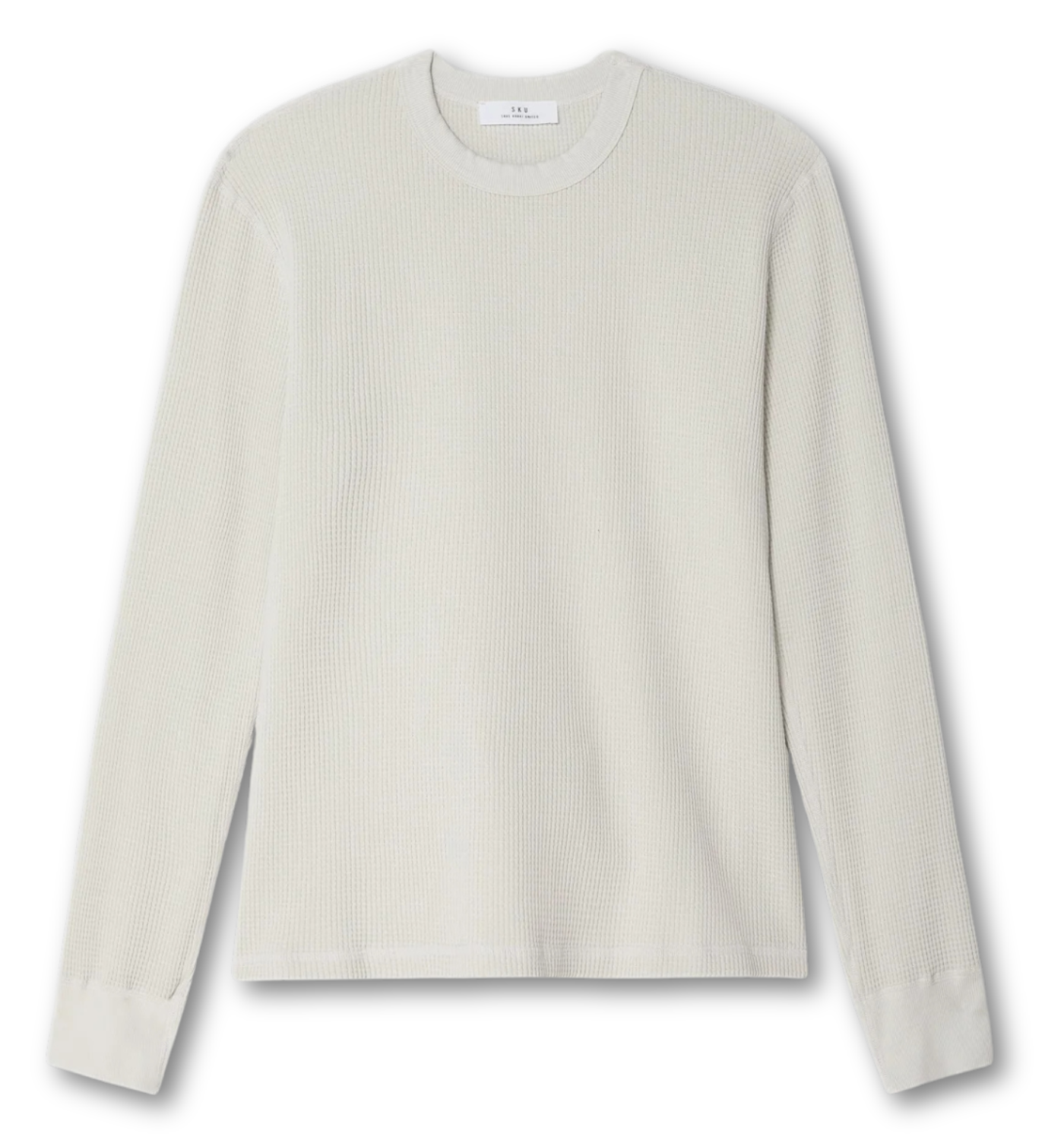 LONG SLEEVE CREW WAFFLE T-SHIRT