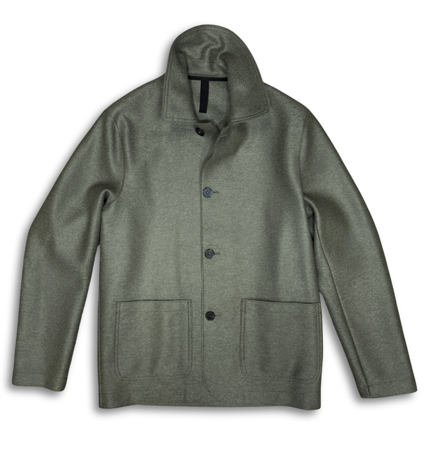 PRESSED WOOL UTILITY JACKET