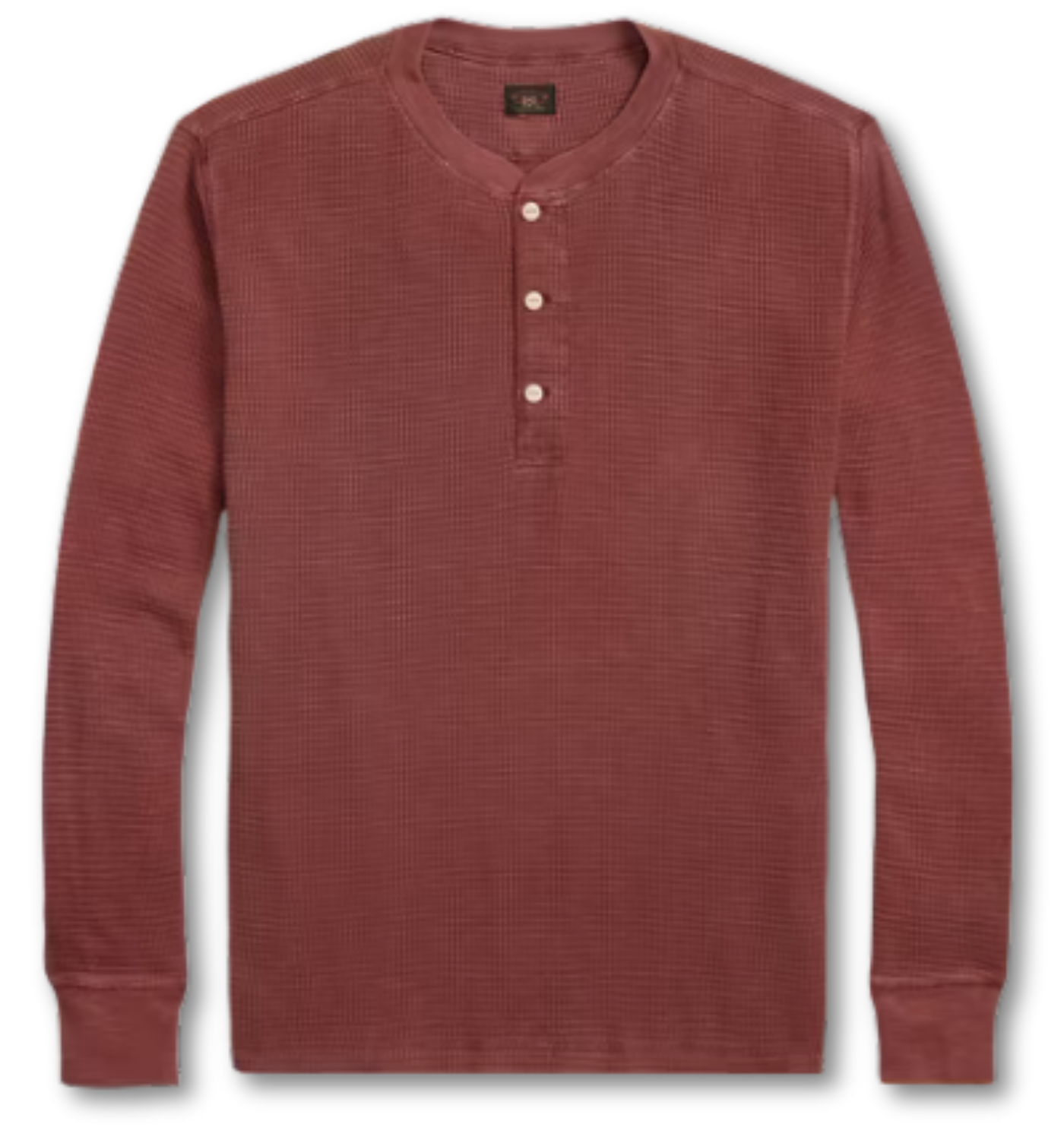 WAFFLE KNIT HENLEY