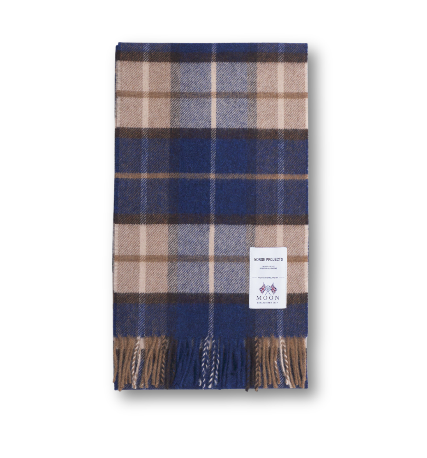 MOON MERINO LAMBSWOOL CHECK SCARF