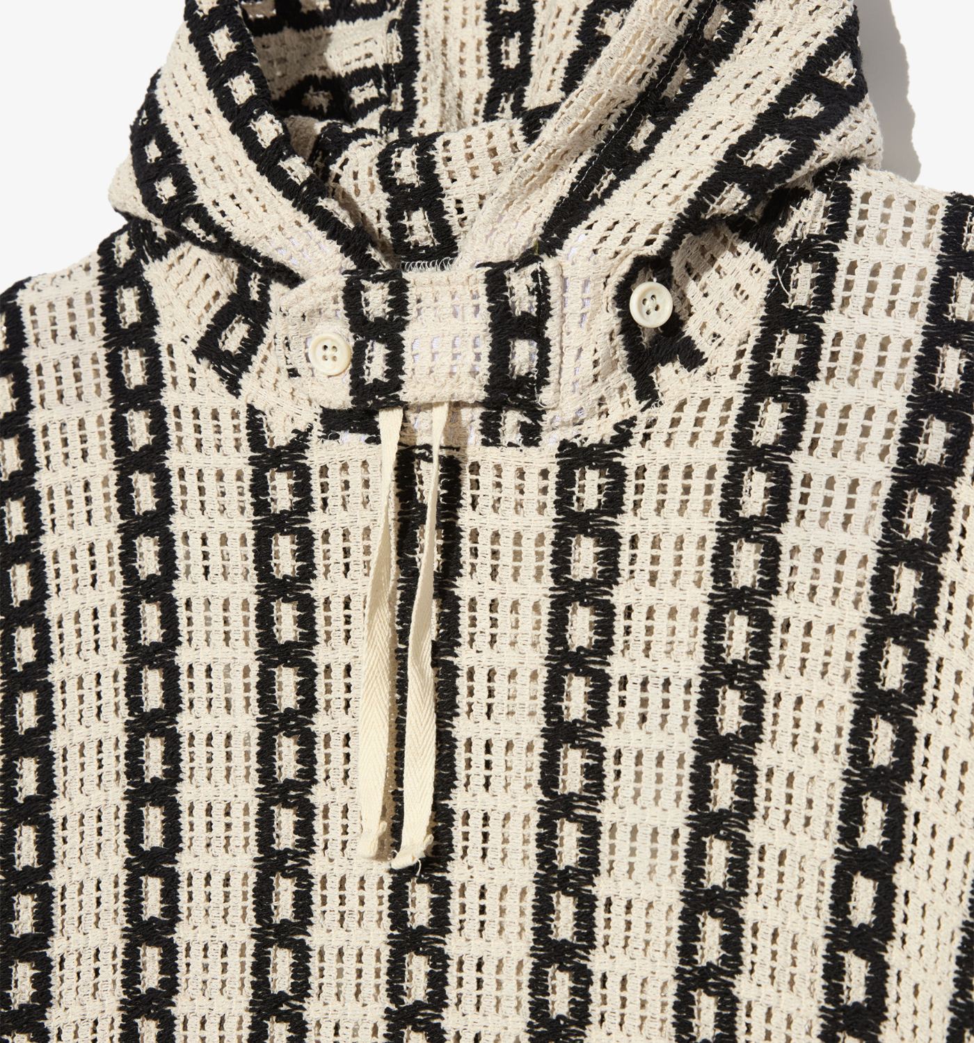 CROCHET SHORT SLEEVE HOODIE