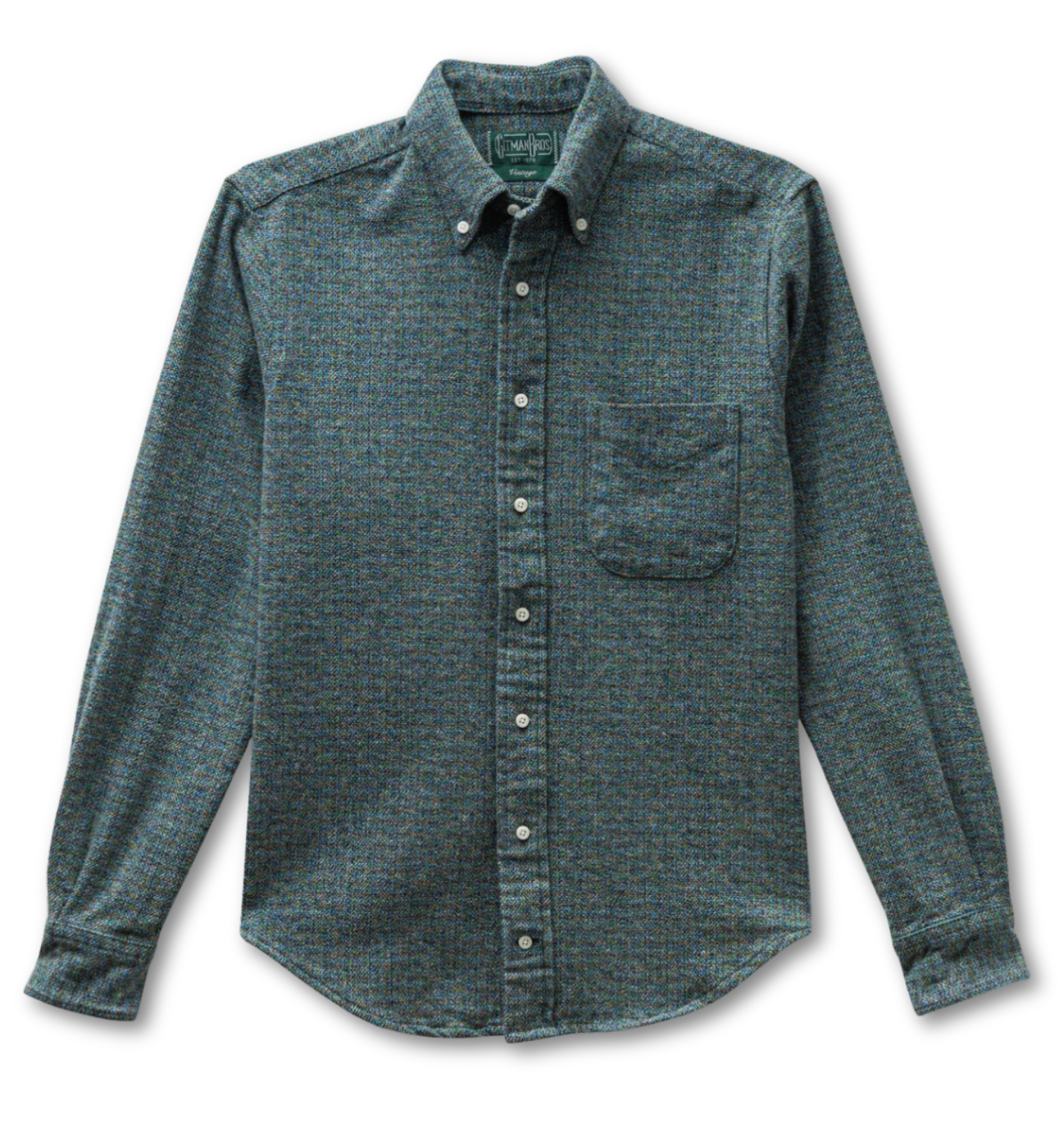 COTTON TWEED BUTTON DOWN SHIRT