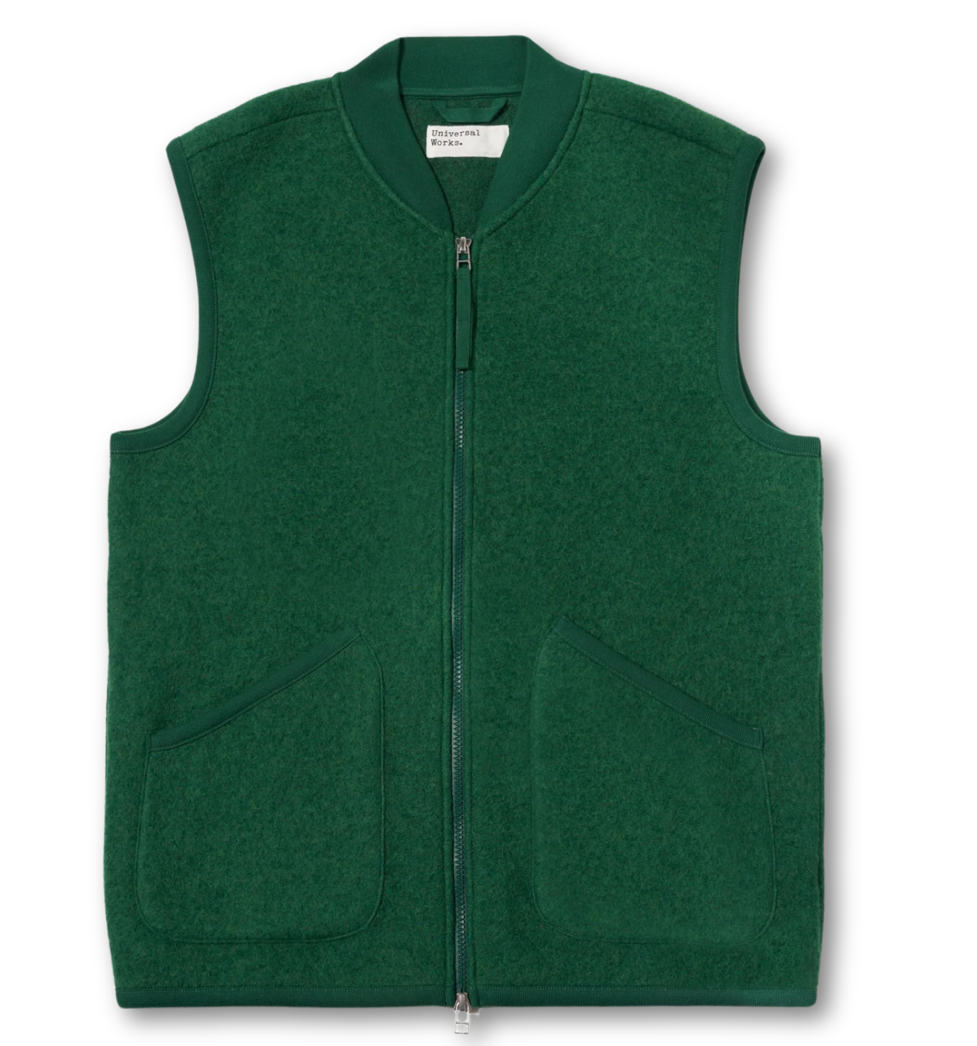 WOOL FLEECE ZIP WAISTCOAT