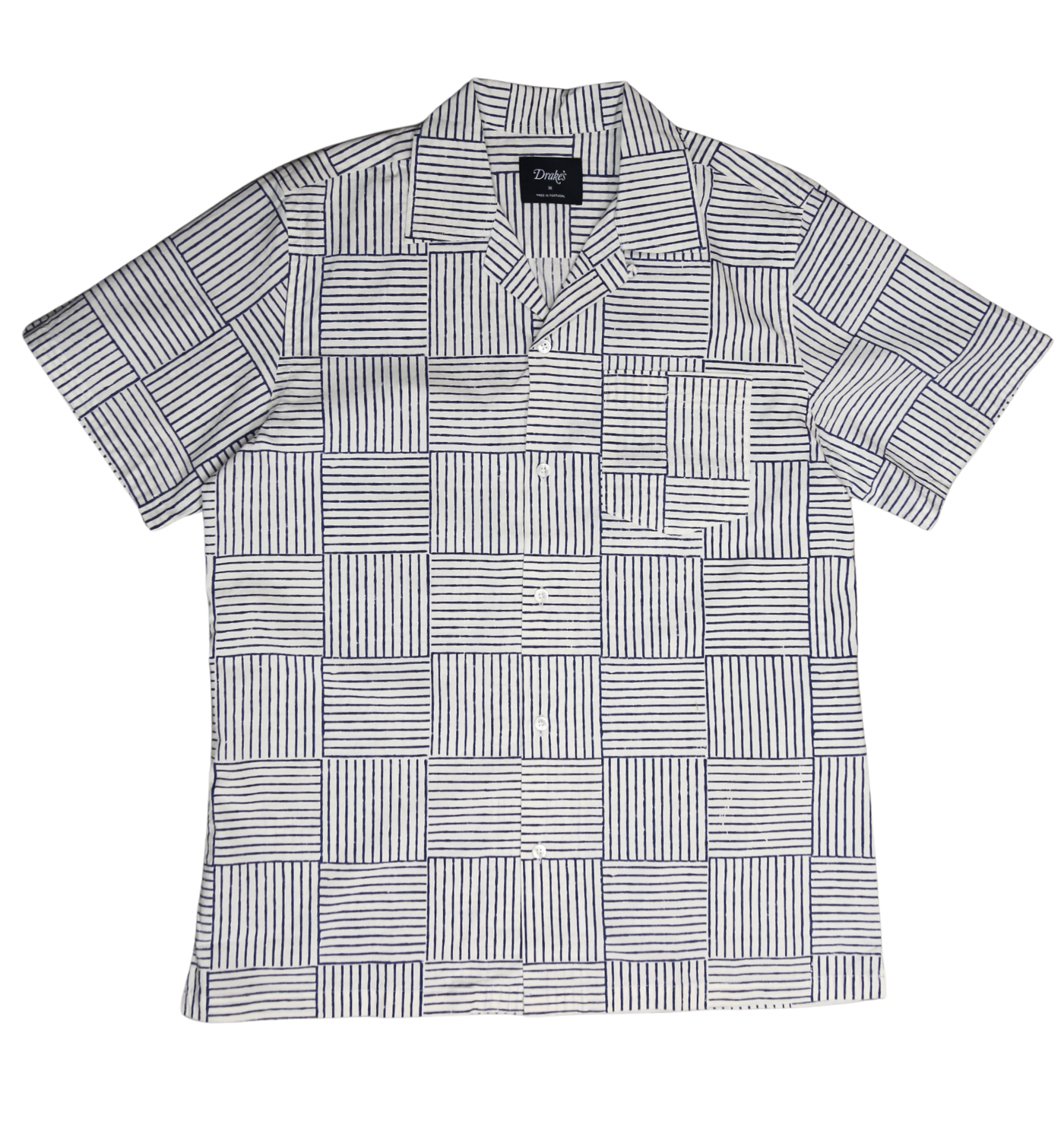 WEAVE BLOCK PRINT CAMP SHIRT