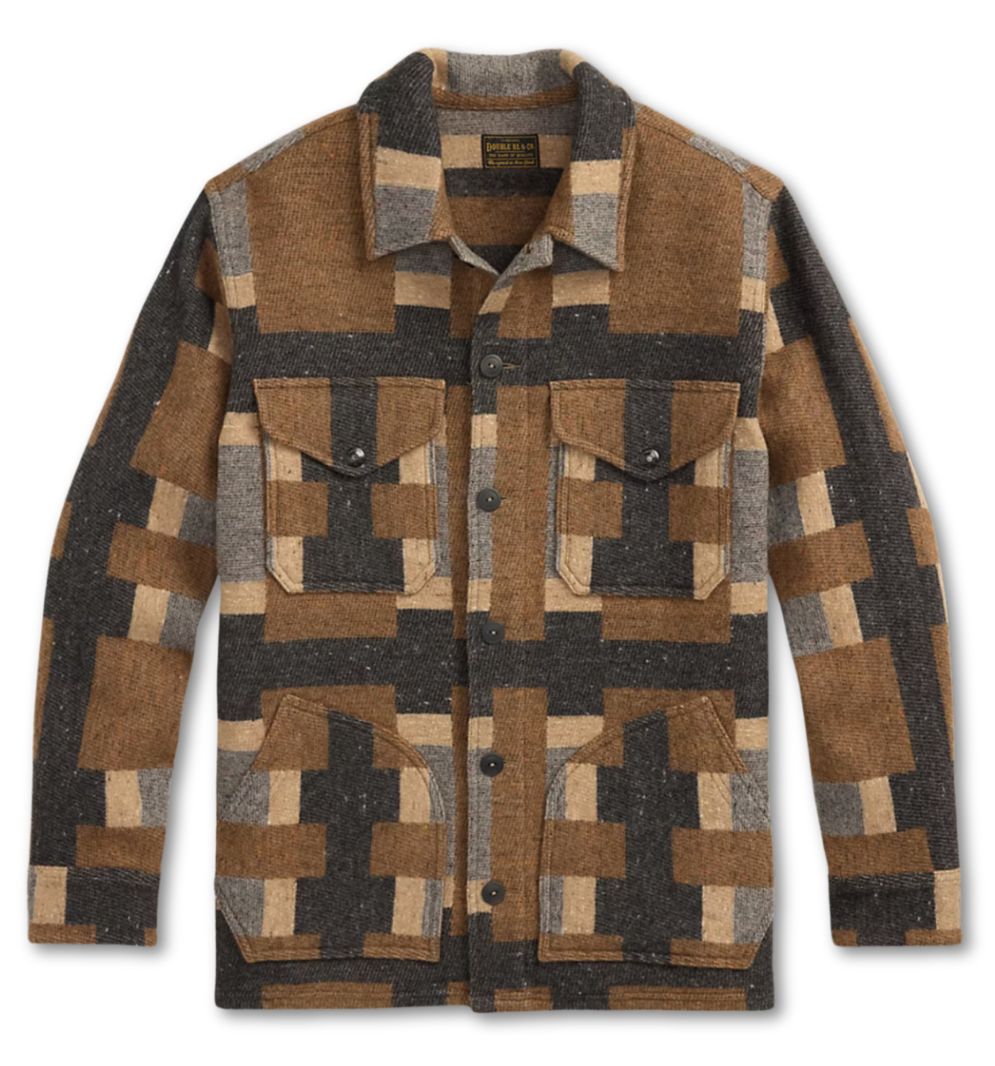 WOOL BLEND JACQUARD SHIRT JACKET