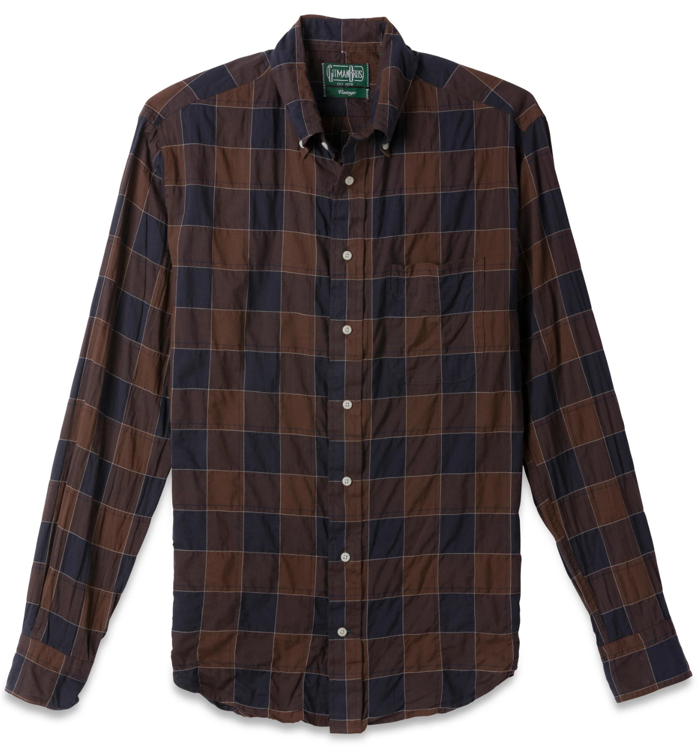 COTTON CHECK BUTTON DOWN SHIRT