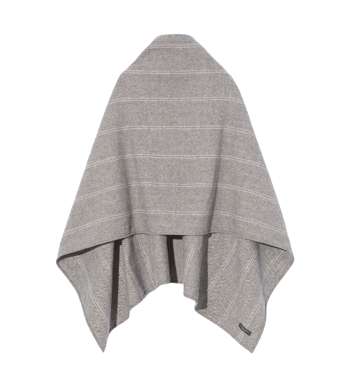HERRINGBONE STRIPE BUTTON SHAWL