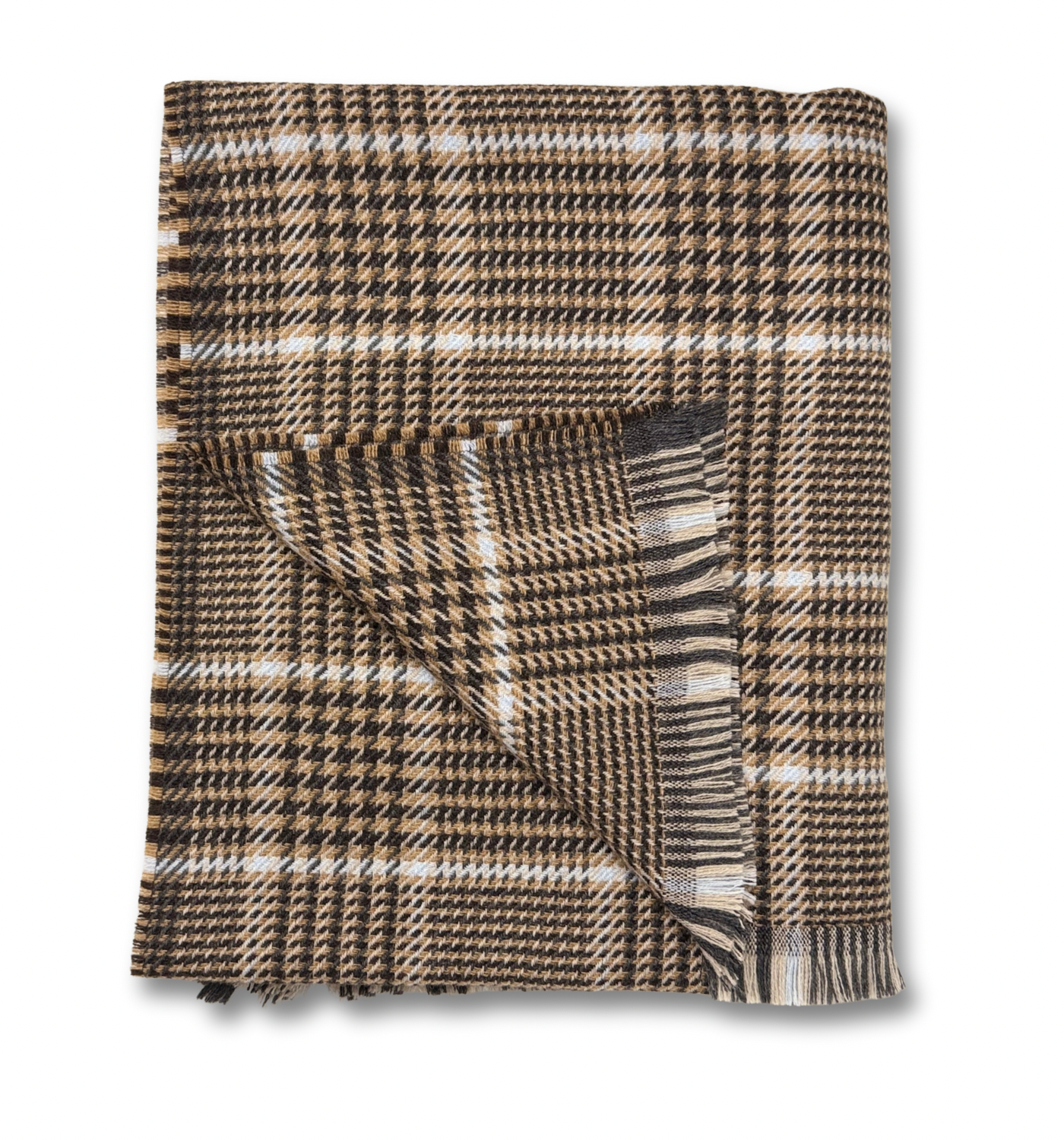 CASHMERE BLEND CHECK SCARF