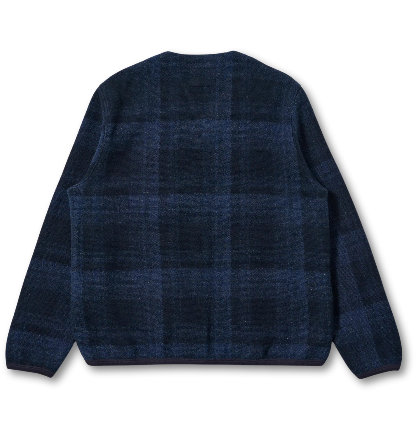 CHECK FLEECE CARDIGAN