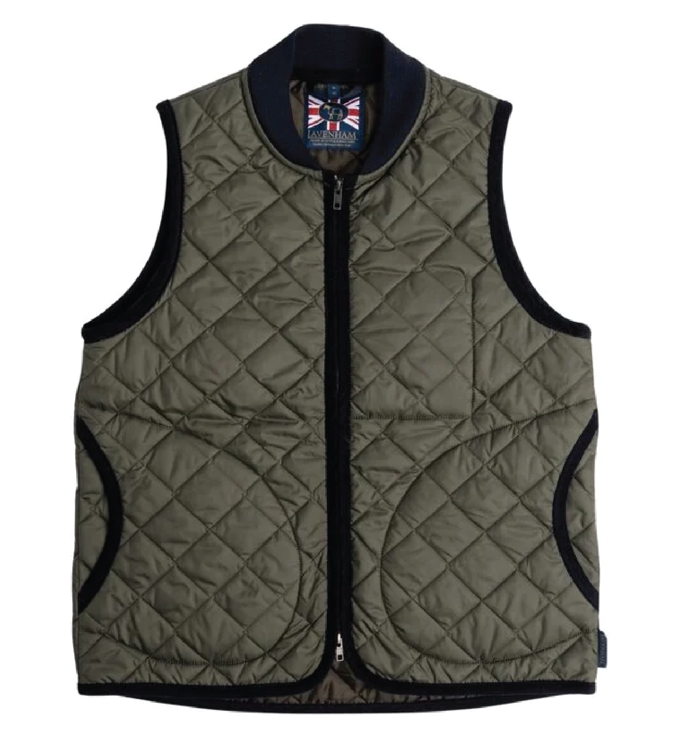 LAVENHAM X TABOR ZIP BOMBER VEST LAVENHAM X TABOR ZIP BOMBER VEST