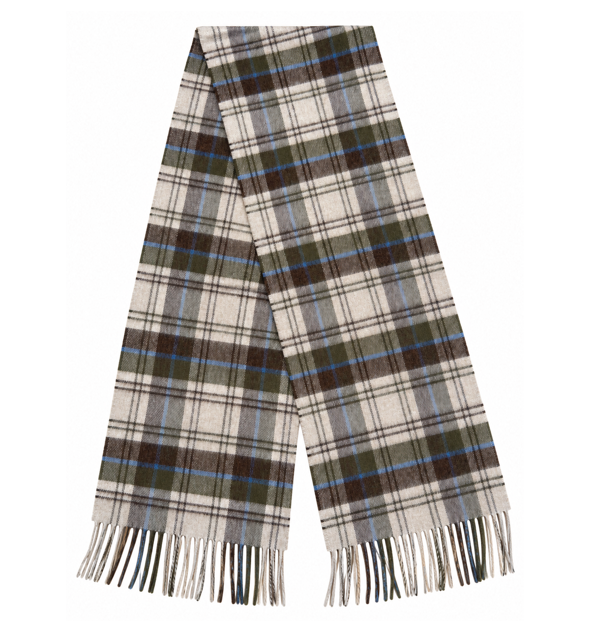 TABOR TAILORED PLAID BEIGE SCARF