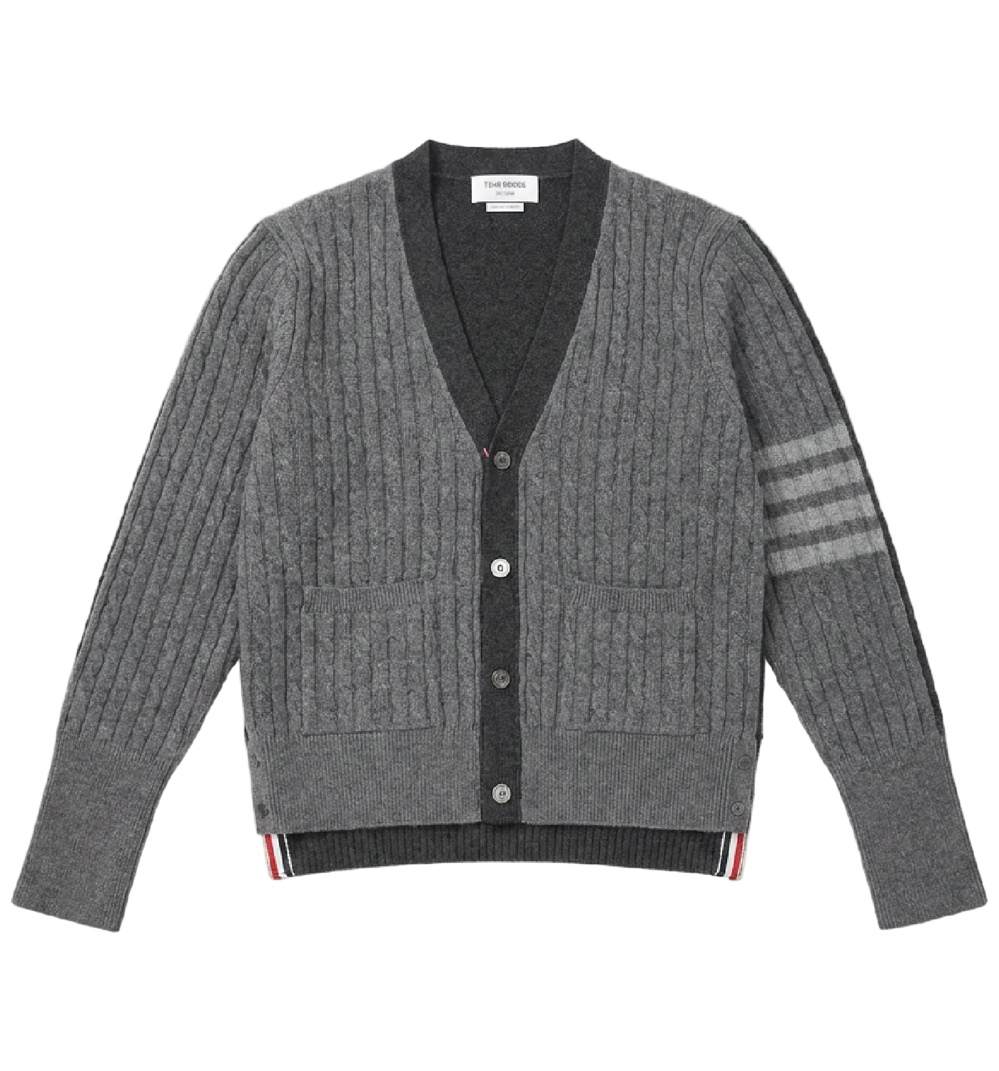 CABLE V NECK CARDIGAN