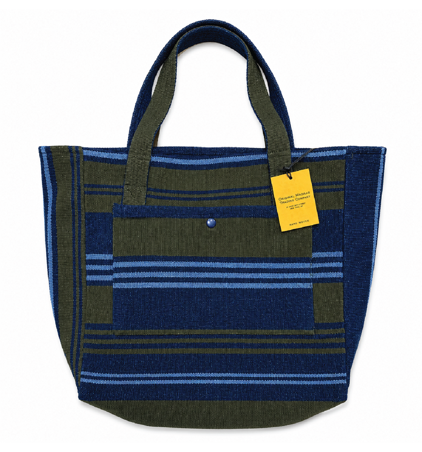 MAT WEAVE WEFT STRIPE TOTE