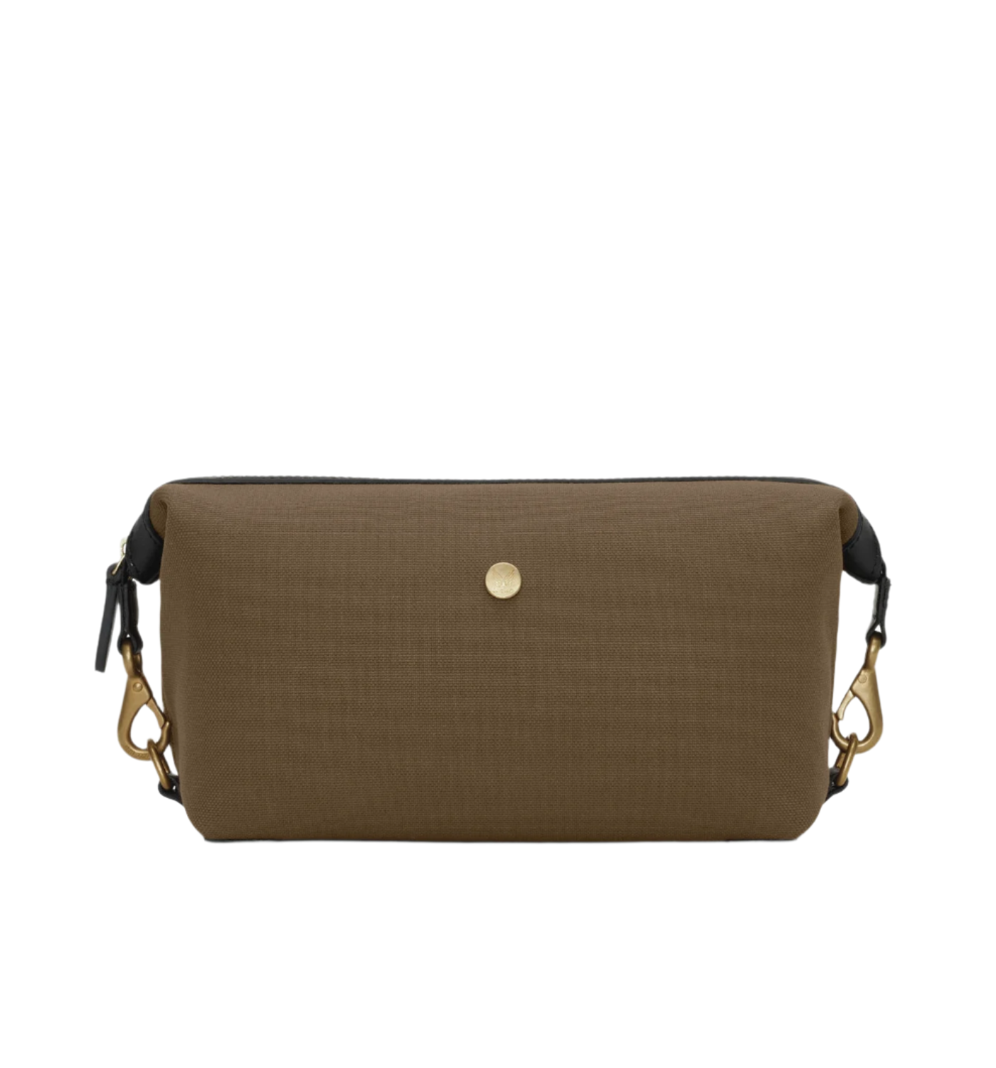 LEATHER TRIMMED WASH BAG