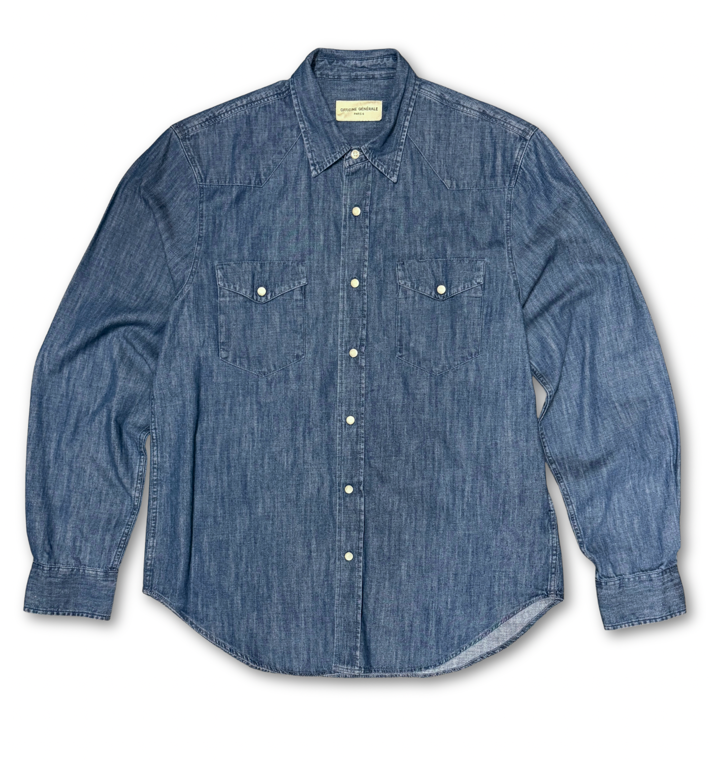 MAVERICK COTTON CHAMBRAY SHIRT