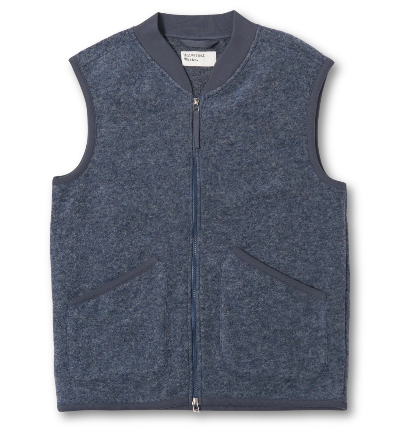 WOOL FLEECE ZIP WAISTCOAT