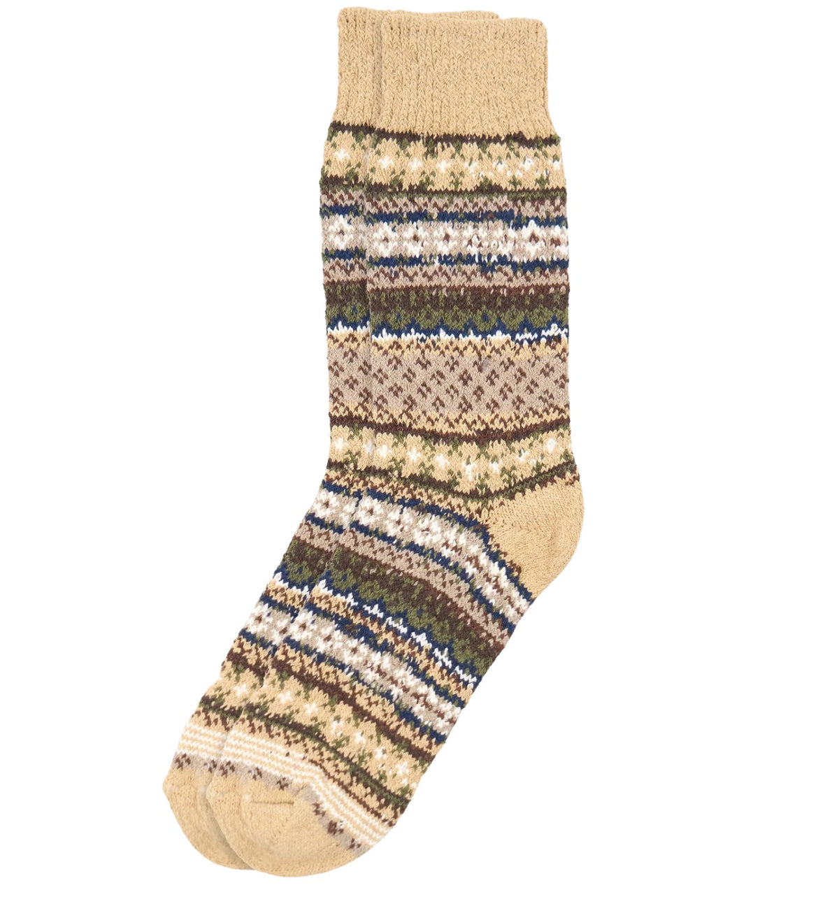 COTTON FAIR ISLE SOCK