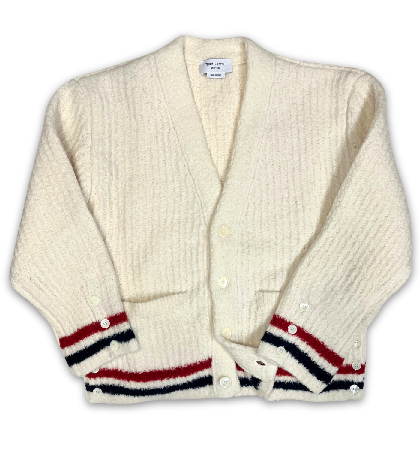 CHUNKY RIB WOOL CARDIGAN