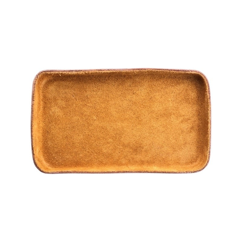 SUEDED LEATHER VALET TRAY MEDIUM