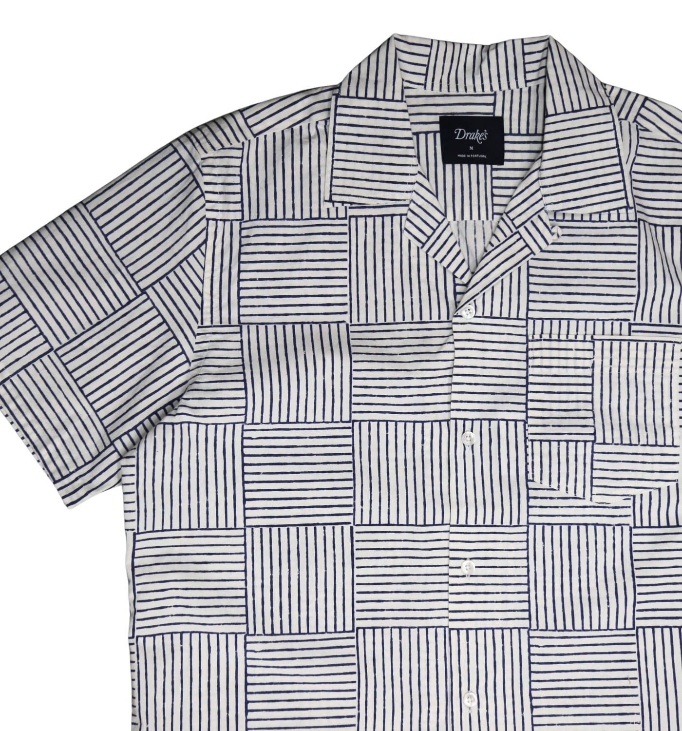 WEAVE BLOCK PRINT CAMP SHIRT