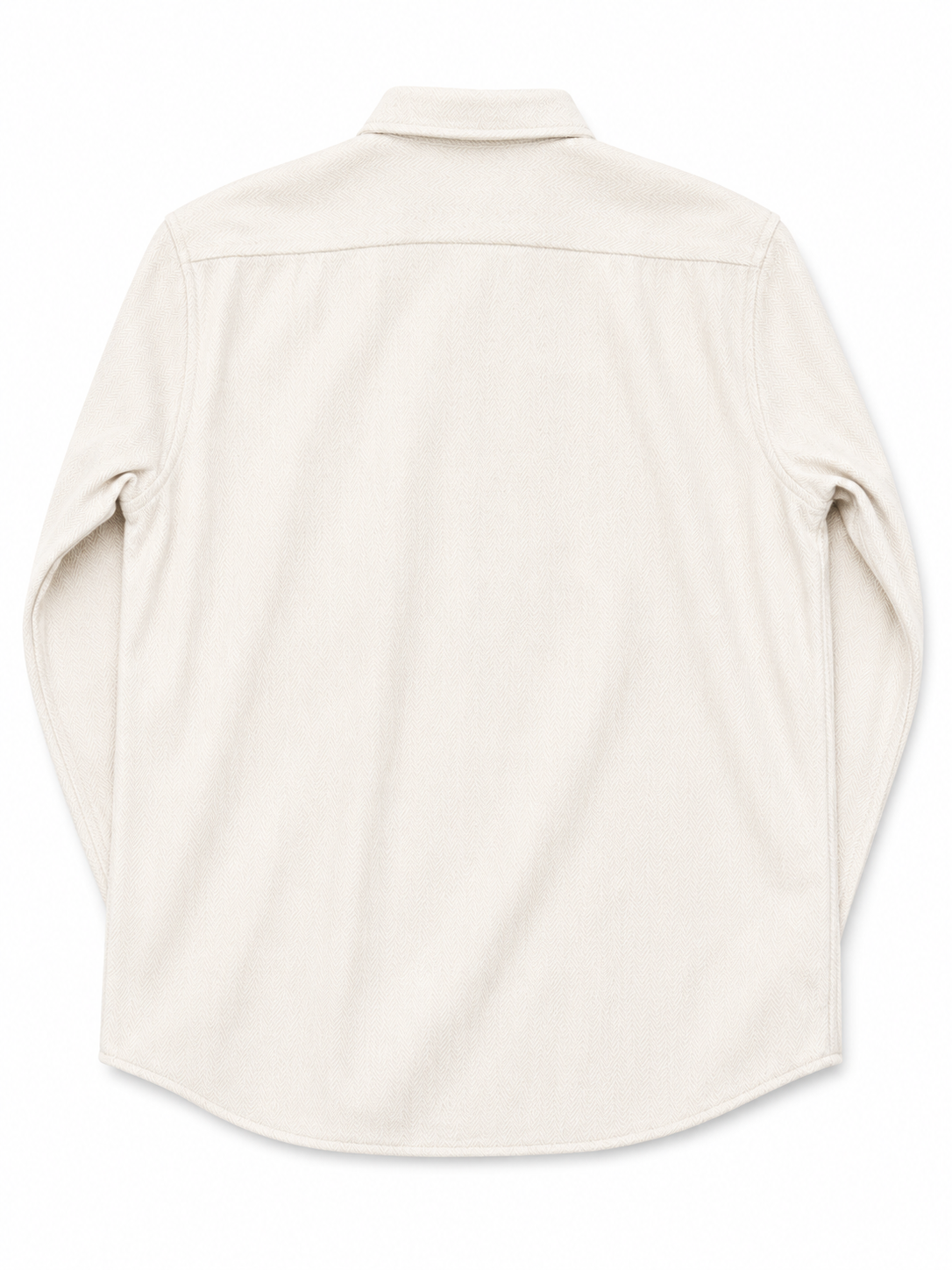 ROUND TAIL HERRINGBONE OVERSHIRT