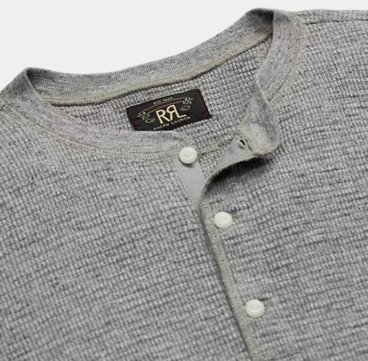 COTTON WAFFLE HENLEY