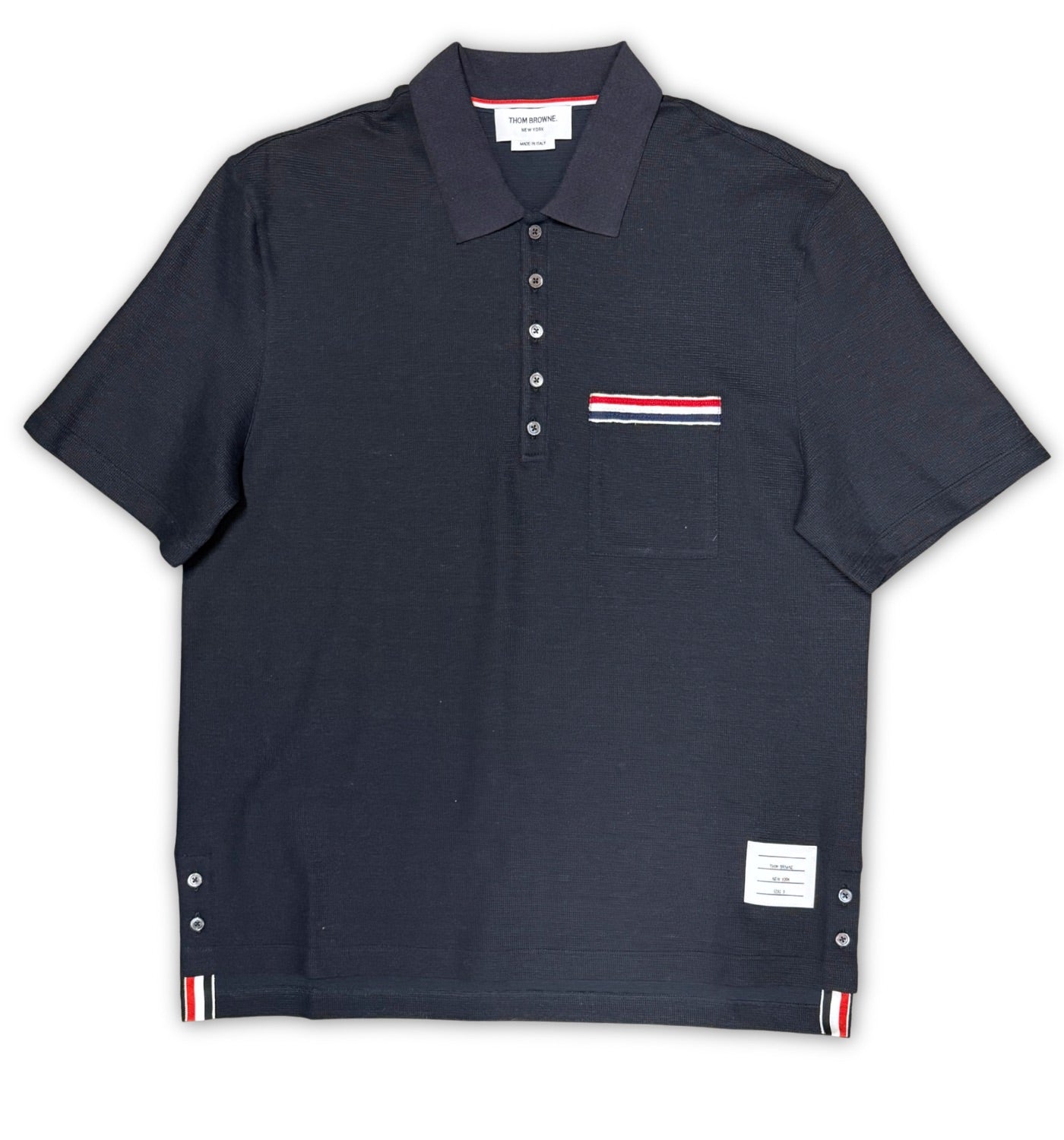 COTTON LINEN TEXTURED POLO