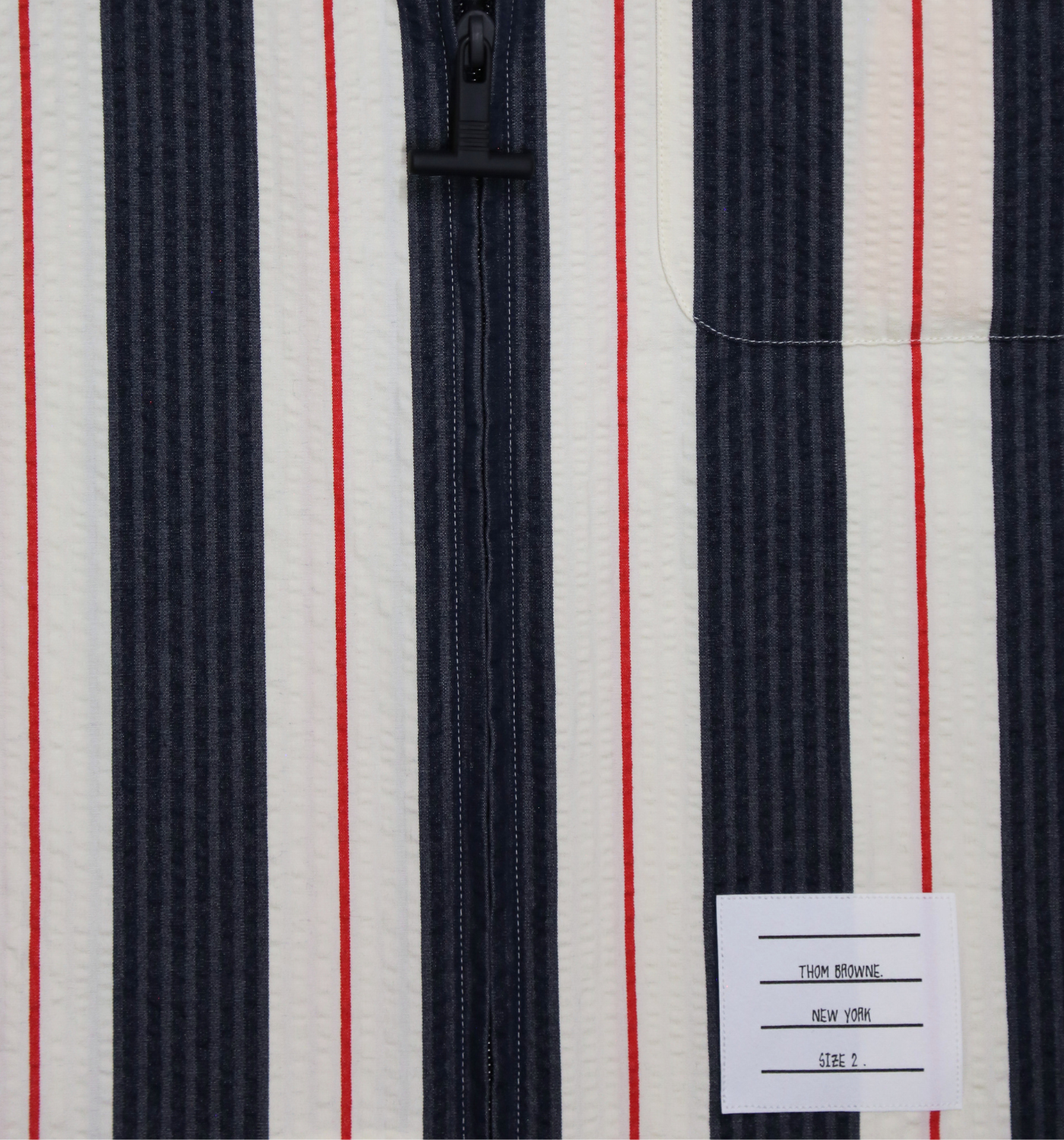 STRIPE SEERSUCKER ZIP JACKET