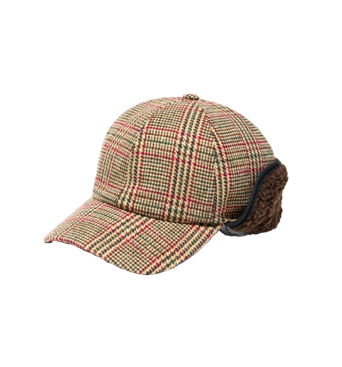 HUNTING CAP IN WOOL GLEN PLAID