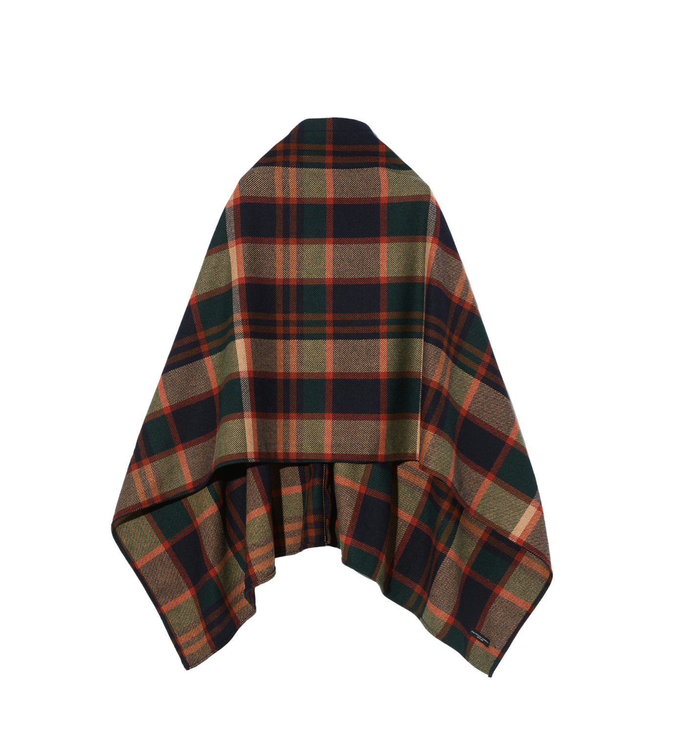 PLAID BUTTON SHAWL