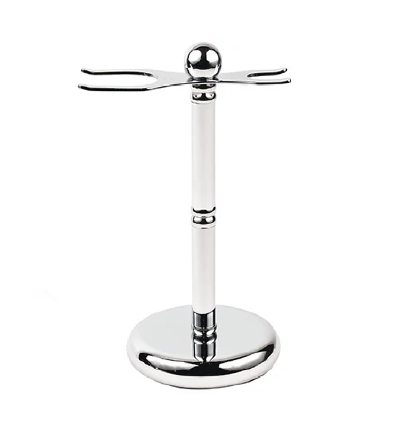 CHROME 2 PRONG SHAVE STAND