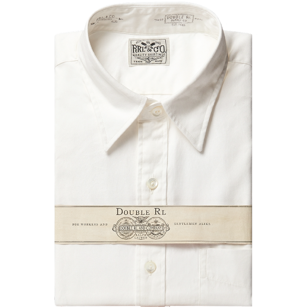 ralph lauren mens dress shirt Ralph Lauren RRL - Slim Fit Pinpoint Oxford Shirt - Mens - White