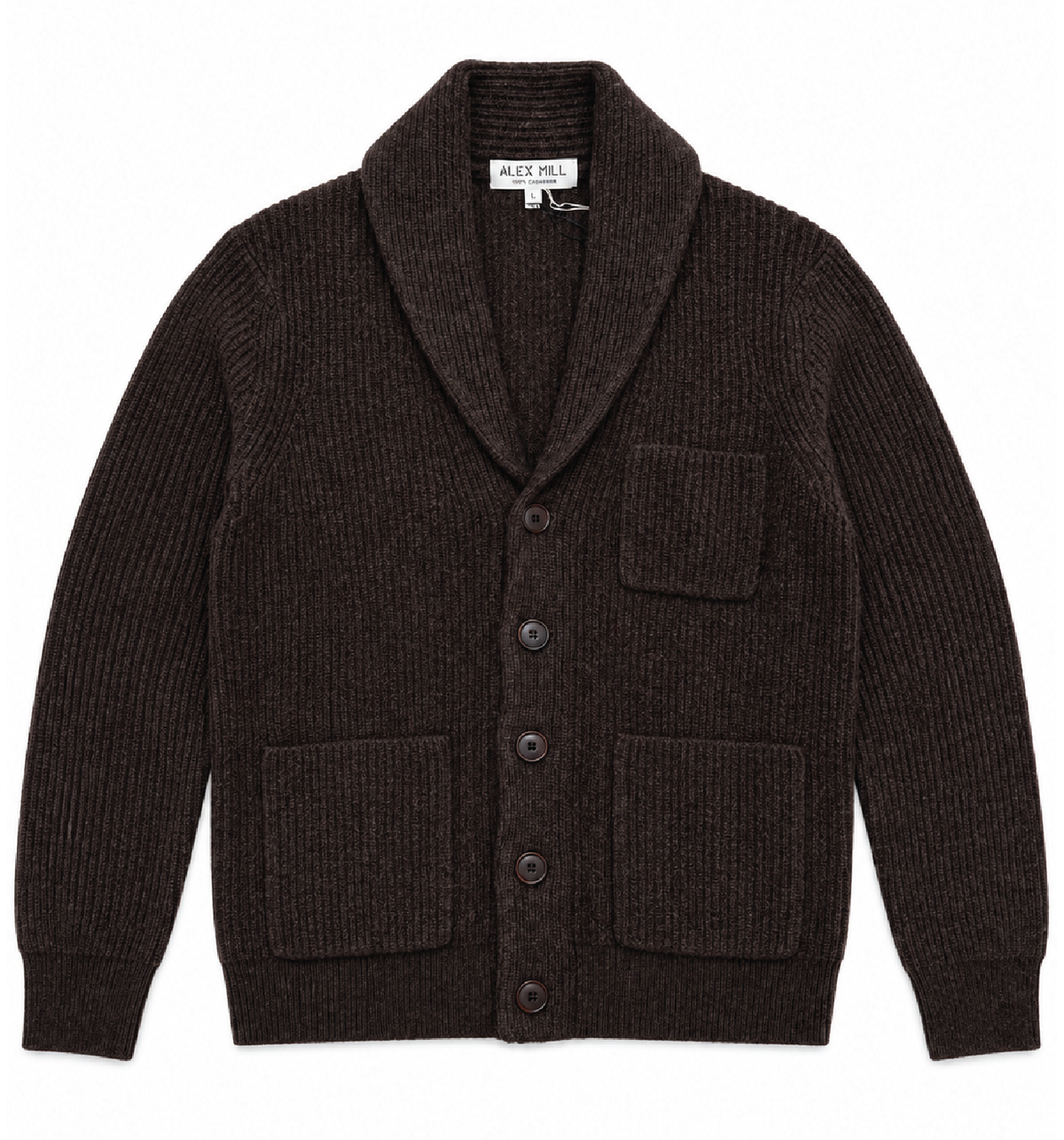 SHAWL COLLAR CASHMERE CARDIGAN