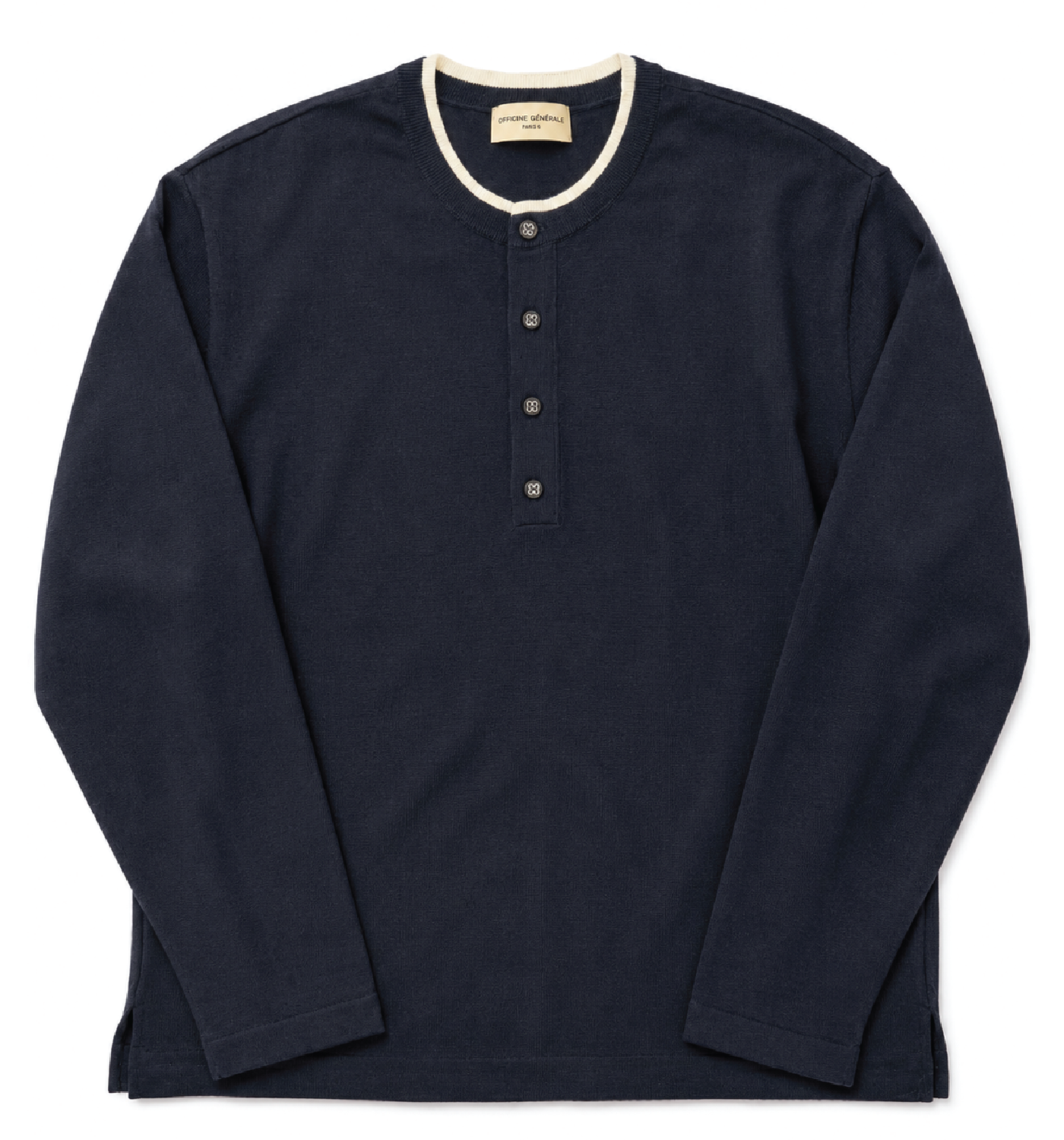 BAHI WOOL SILK HENLEY