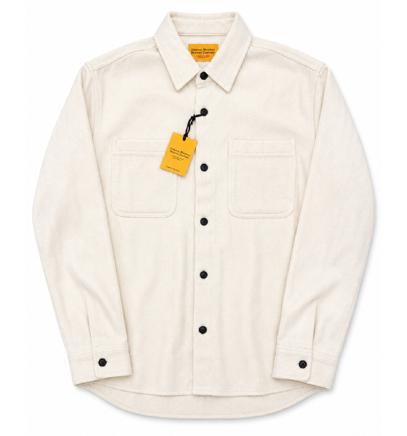 ROUND TAIL HERRINGBONE OVERSHIRT