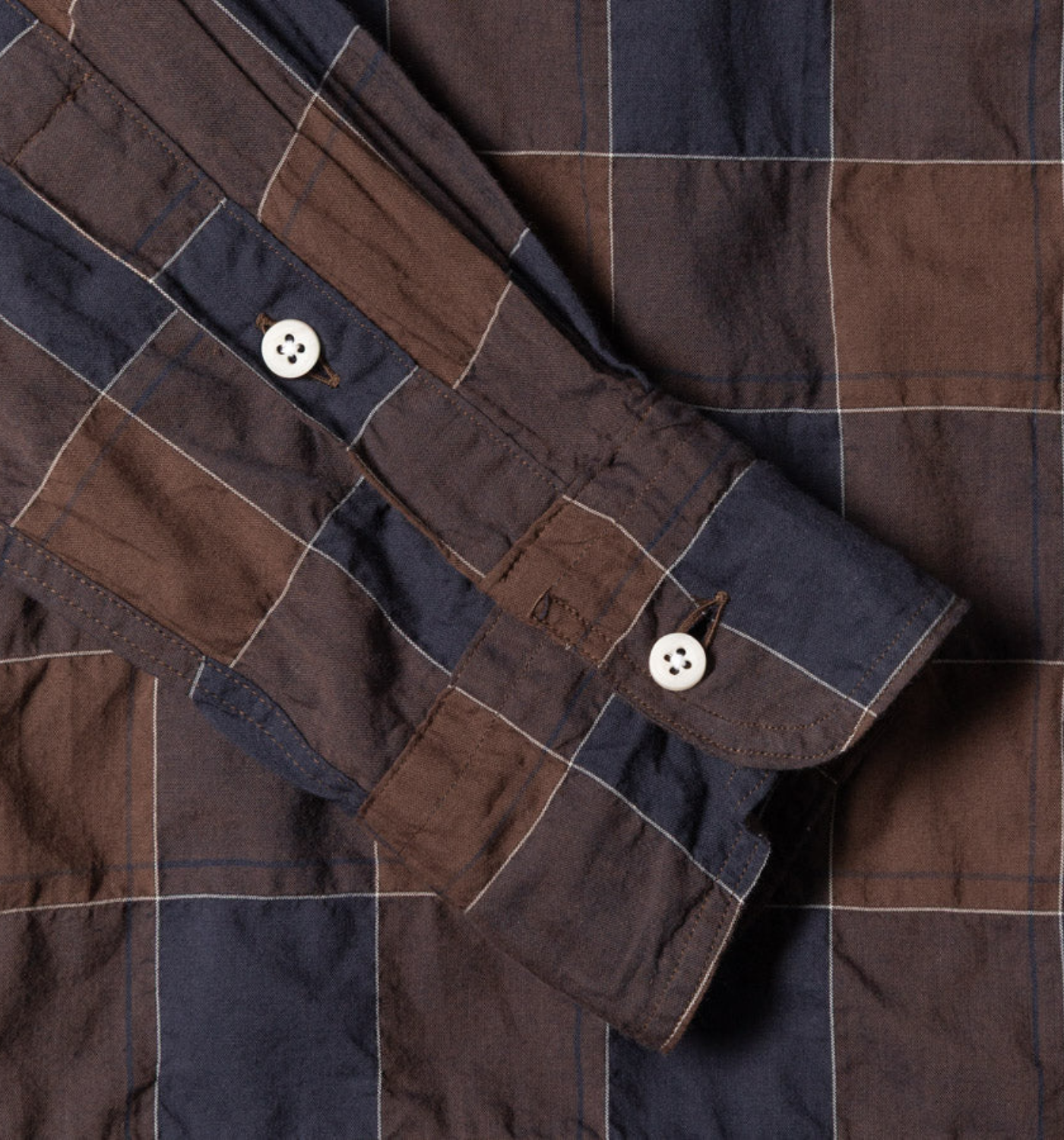 COTTON CHECK BUTTON DOWN SHIRT