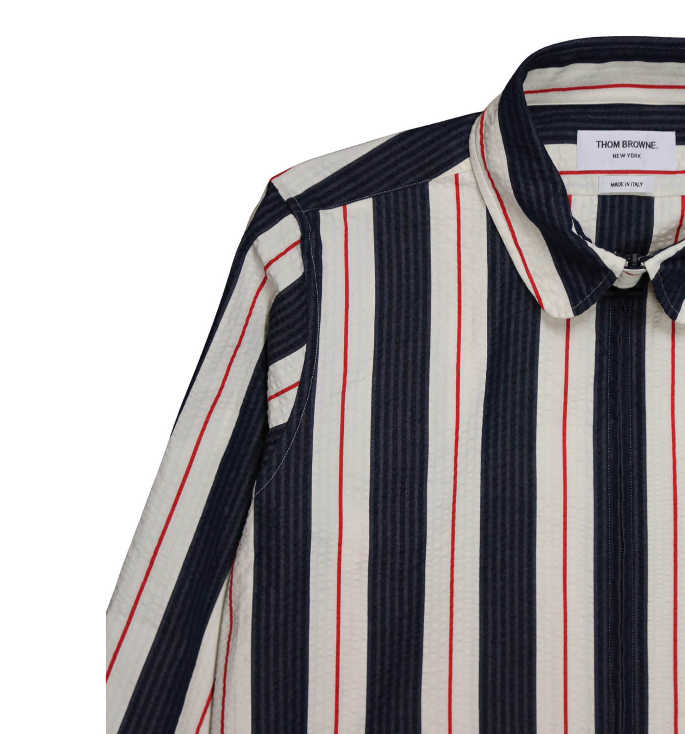 STRIPE SEERSUCKER ZIP JACKET