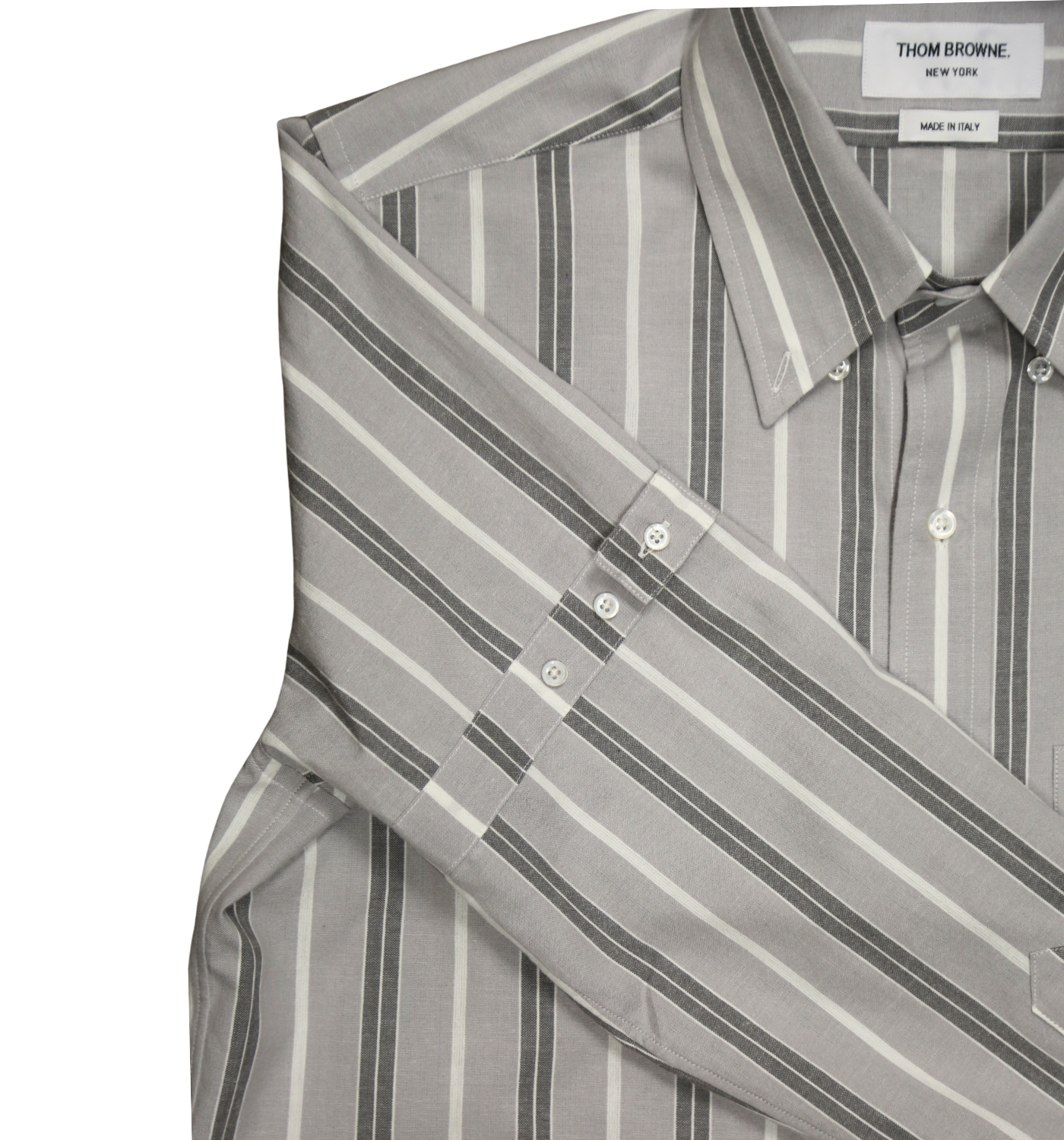 STRIPE MADRAS BUTTON DOWN SHIRT