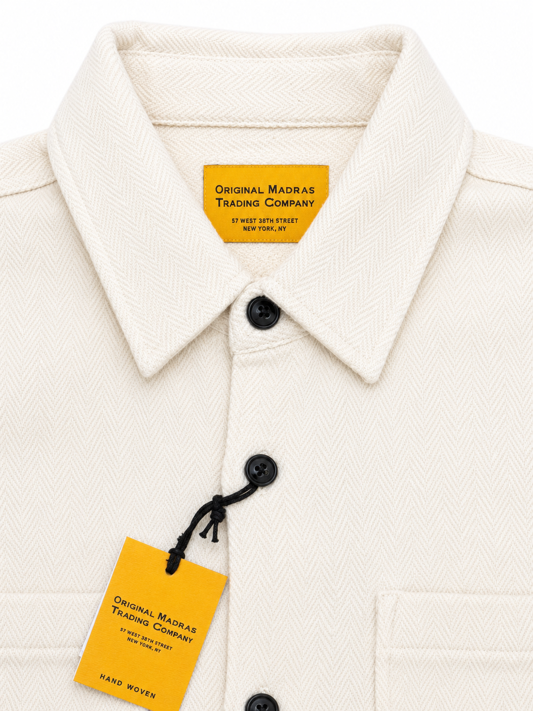 ROUND TAIL HERRINGBONE OVERSHIRT