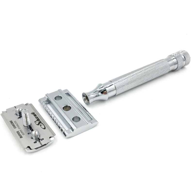 CHROME GRIP SAFETY SHAVE RAZOR